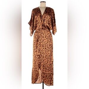 LEZAT Leopard Print Maxi Dress